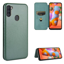 Load image into Gallery viewer, Carbon Fiber Texture Magnetic Horizontal Flip TPU + PC + PU Leather Case with Rope &amp; Card Slot, For Samsung Galaxy S10 Plus, For Samsung Galaxy S10, For Samsung Galaxy S20, For Samsung Galaxy S20 Plus, For Samsung Galaxy XCover Pro                     ...