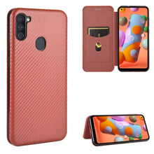Load image into Gallery viewer, Carbon Fiber Texture Magnetic Horizontal Flip TPU + PC + PU Leather Case with Rope &amp; Card Slot, For Samsung Galaxy S10 Plus, For Samsung Galaxy S10, For Samsung Galaxy S20, For Samsung Galaxy S20 Plus, For Samsung Galaxy XCover Pro                     ...