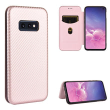 Load image into Gallery viewer, Carbon Fiber Texture Magnetic Horizontal Flip TPU + PC + PU Leather Case with Rope &amp; Card Slot, For Samsung Galaxy S10e, For Samsung Galaxy S20 Ultra
