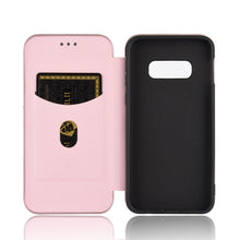 Load image into Gallery viewer, Carbon Fiber Texture Magnetic Horizontal Flip TPU + PC + PU Leather Case with Rope &amp; Card Slot, For Samsung Galaxy S10e, For Samsung Galaxy S20 Ultra
