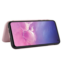 Load image into Gallery viewer, Carbon Fiber Texture Magnetic Horizontal Flip TPU + PC + PU Leather Case with Rope &amp; Card Slot, For Samsung Galaxy S10e, For Samsung Galaxy S20 Ultra