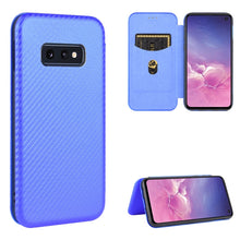 Load image into Gallery viewer, Carbon Fiber Texture Magnetic Horizontal Flip TPU + PC + PU Leather Case with Rope &amp; Card Slot, For Samsung Galaxy S10e, For Samsung Galaxy S20 Ultra