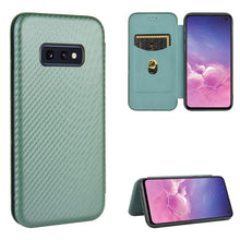 Load image into Gallery viewer, Carbon Fiber Texture Magnetic Horizontal Flip TPU + PC + PU Leather Case with Rope &amp; Card Slot, For Samsung Galaxy S10e, For Samsung Galaxy S20 Ultra