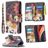 Colored Drawing Pattern Zipper Horizontal Flip Leather Case with Holder & Card Slots & Wallet, For iPhone 12 mini, For iPhone 12 / 12 Pro, For iPhone 12 Pro Max