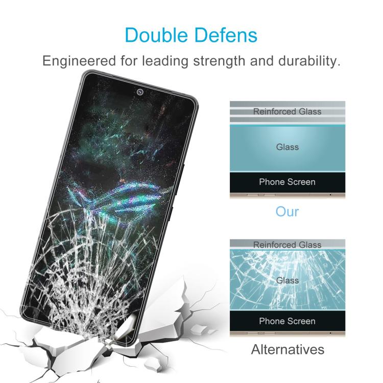 10pcs 0.26mm 9H 2.5D Tempered Glass Film, For Asus ROG Phone 9 FE