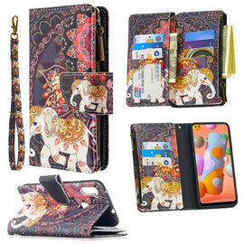Colored Drawing Pattern Zipper Horizontal Flip Leather Case with Holder & Card Slots & Wallet, For Samsung Galaxy A11, For Samsung Galaxy A21s, For Samsung Galaxy Note20 Ultra 5G