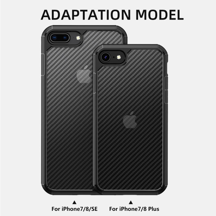iPAKY Pioneer Series Carbon Fiber Texture Shockproof TPU + PC Case, For iPhone SE 2022 / SE 2020 / 8 / 7, For iPhone 8 Plus / 7 Plus, For iPhone 11, For iPhone 11 Pro, For iPhone 11 Pro Max, For iPhone 12 mini, For iPhone 12 / 12 Pro                   ...
