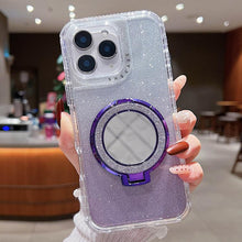 Load image into Gallery viewer, Mirror Holder Glitterr MagSafe Phone Case, For iPhone 11 Pro Max, For iPhone 11