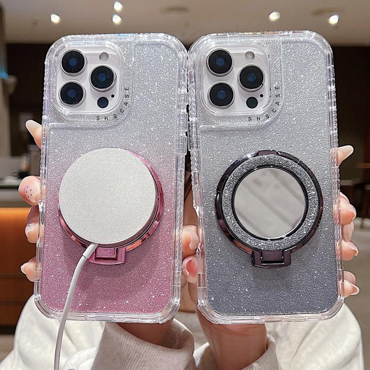 Mirror Holder Glitterr MagSafe Phone Case, For iPhone 11 Pro Max, For iPhone 11