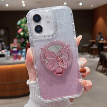 Load image into Gallery viewer, Mirror Butterfly Holder Glitterr MagSafe Phone Case, For iPhone 11 Pro Max, For iPhone 11