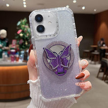 Load image into Gallery viewer, Mirror Butterfly Holder Glitterr MagSafe Phone Case, For iPhone 11 Pro Max, For iPhone 11