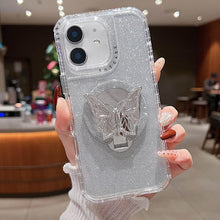 Load image into Gallery viewer, Mirror Butterfly Holder Glitterr MagSafe Phone Case, For iPhone 11 Pro Max, For iPhone 11