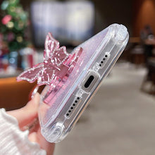 Load image into Gallery viewer, Mirror Butterfly Holder Glitterr MagSafe Phone Case, For iPhone 11 Pro Max, For iPhone 11