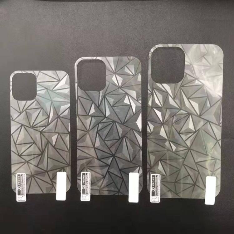 Rhombus Pattern Sticker Frosted Phone Back Film, For iPhone 16, For iPhone 14