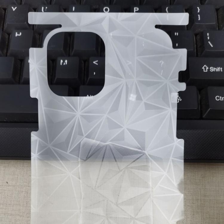 Rhombus Pattern Sticker Frosted Phone Back Film, For iPhone 16, For iPhone 14