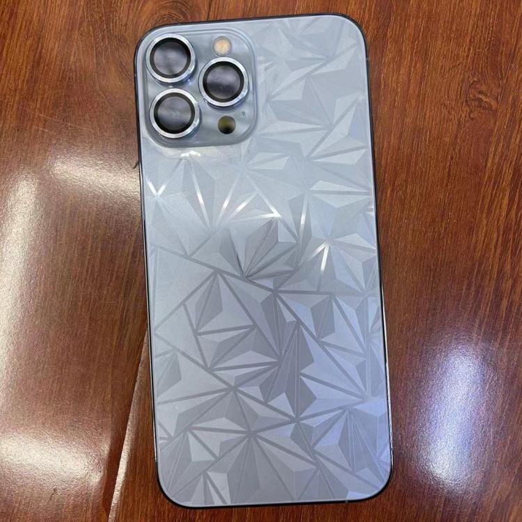Rhombus Pattern Sticker Frosted Phone Back Film, For iPhone 16, For iPhone 14