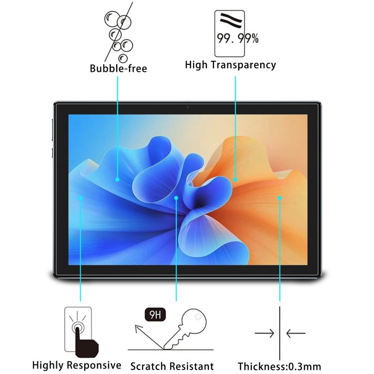 25pcs 9H 0.3mm Explosion-proof Tempered Glass Film, For COOPERS CP20 Gold Tablet 10.1