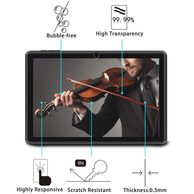 9H 0.3mm Explosion-proof Tempered Glass Film, For Hasskya Tablet K70 Kids 10.1, For Hasskya K50 10.1 inch