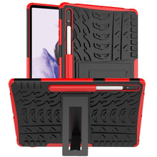 Load image into Gallery viewer, Tire Texture Shockproof TPU + PC Protective Case with Holder, For Samsung Galaxy Tab S7 Lite T730 / T735 &amp; S7+ T970 / T976B