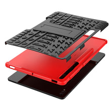 Load image into Gallery viewer, Tire Texture Shockproof TPU + PC Protective Case with Holder, For Samsung Galaxy Tab S7 Lite T730 / T735 &amp; S7+ T970 / T976B