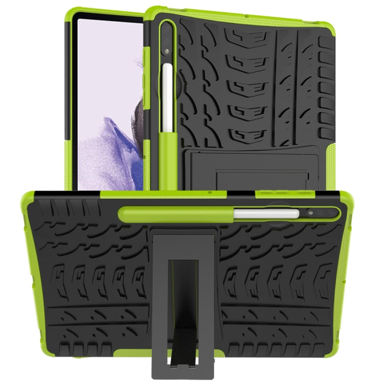 Tire Texture Shockproof TPU + PC Protective Case with Holder, For Samsung Galaxy Tab S7 Lite T730 / T735 & S7+ T970 / T976B