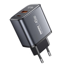 Load image into Gallery viewer, REMAX U2-AC 45W USB and Type-C GaN Digital Display Fast Charger, EU Plug, UK Plug
