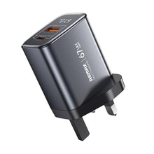 Load image into Gallery viewer, REMAX U2-AC 67W USB and Type-C GaN Digital Display Fast Charger, EU Plug, UK Plug