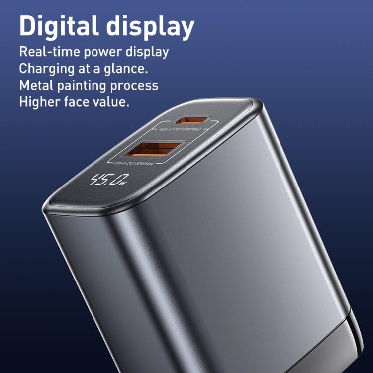 REMAX U2-AC 67W USB and Type-C GaN Digital Display Fast Charger, EU Plug, UK Plug