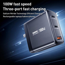 Load image into Gallery viewer, REMAX U2-AC 100W USB and Dual Type-C GaN Digital Display Fast Charger, EU Plug