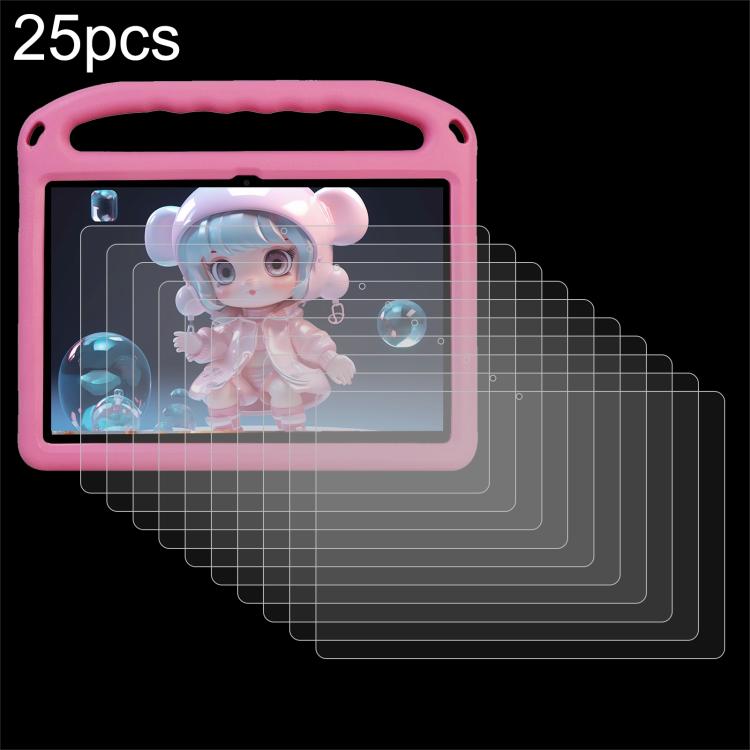 25pcs 9H 0.3mm Explosion-proof Tempered Glass Film, For Weelikeit 1069AA 2024 10.14 inch, For Weelikeit C19W Kids 10.1 inch
