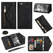 Load image into Gallery viewer, Skin Feel Zipper Horizontal Flip Leather Case with Holder &amp; Card Slots &amp; Photo Frame &amp; Lanyard &amp; Long Rope, For iPhone 6, For iPhone 6 Plus, For iPhone 7 / 8 / SE (2020), For iPhone 7 Plus / 8 Plus, For iPhone 11, For iPhone 11 Pro, For iPhone 11 Pro M...