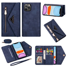 Load image into Gallery viewer, Skin Feel Zipper Horizontal Flip Leather Case with Holder &amp; Card Slots &amp; Photo Frame &amp; Lanyard &amp; Long Rope, For iPhone 6, For iPhone 6 Plus, For iPhone 7 / 8 / SE (2020), For iPhone 7 Plus / 8 Plus, For iPhone 11, For iPhone 11 Pro, For iPhone 11 Pro M...
