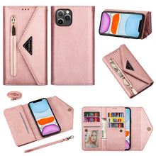Load image into Gallery viewer, Skin Feel Zipper Horizontal Flip Leather Case with Holder &amp; Card Slots &amp; Photo Frame &amp; Lanyard &amp; Long Rope, For iPhone 6, For iPhone 6 Plus, For iPhone 7 / 8 / SE (2020), For iPhone 7 Plus / 8 Plus, For iPhone 11, For iPhone 11 Pro, For iPhone 11 Pro M...