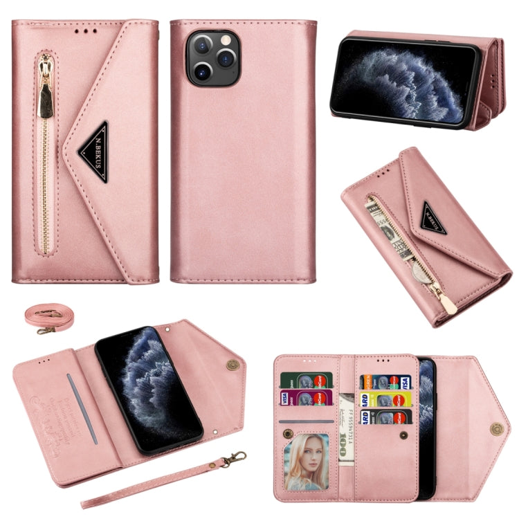 Skin Feel Zipper Horizontal Flip Leather Case with Holder & Card Slots & Photo Frame & Lanyard & Long Rope, For iPhone 6, For iPhone 6 Plus, For iPhone 7 / 8 / SE (2020), For iPhone 7 Plus / 8 Plus, For iPhone 11, For iPhone 11 Pro, For iPhone 11 Pro M...