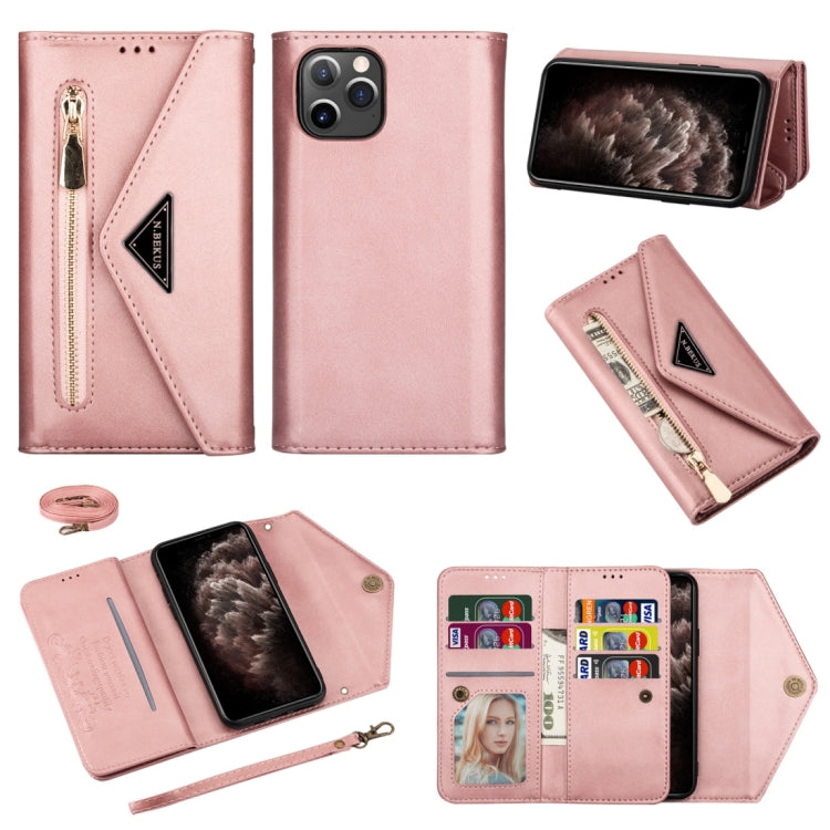 Skin Feel Zipper Horizontal Flip Leather Case with Holder & Card Slots & Photo Frame & Lanyard & Long Rope, For iPhone 6, For iPhone 6 Plus, For iPhone 7 / 8 / SE (2020), For iPhone 7 Plus / 8 Plus, For iPhone 11, For iPhone 11 Pro, For iPhone 11 Pro M...
