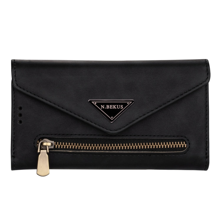 Skin Feel Zipper Horizontal Flip Leather Case with Holder & Card Slots & Photo Frame & Lanyard & Long Rope, For iPhone XR, For iPhone XS Max