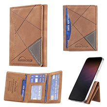 Load image into Gallery viewer, Prismatic Leather Horizontal Magnetic Wallet Card Bag Case