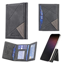 Load image into Gallery viewer, Prismatic Leather Horizontal Magnetic Wallet Card Bag Case