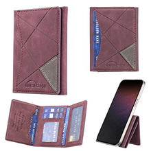 Load image into Gallery viewer, Prismatic Leather Horizontal Magnetic Wallet Card Bag Case
