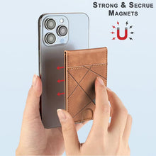 Load image into Gallery viewer, Prismatic Leather Vertical Magnetic Wallet Card Bag Case