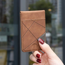 Load image into Gallery viewer, Prismatic Leather Vertical Magnetic Wallet Card Bag Case