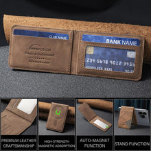 Load image into Gallery viewer, Prismatic Leather Vertical Magnetic Wallet Card Bag Case