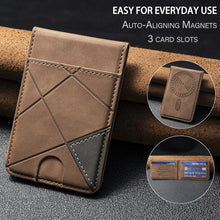 Load image into Gallery viewer, Prismatic Leather Vertical Magnetic Wallet Card Bag Case