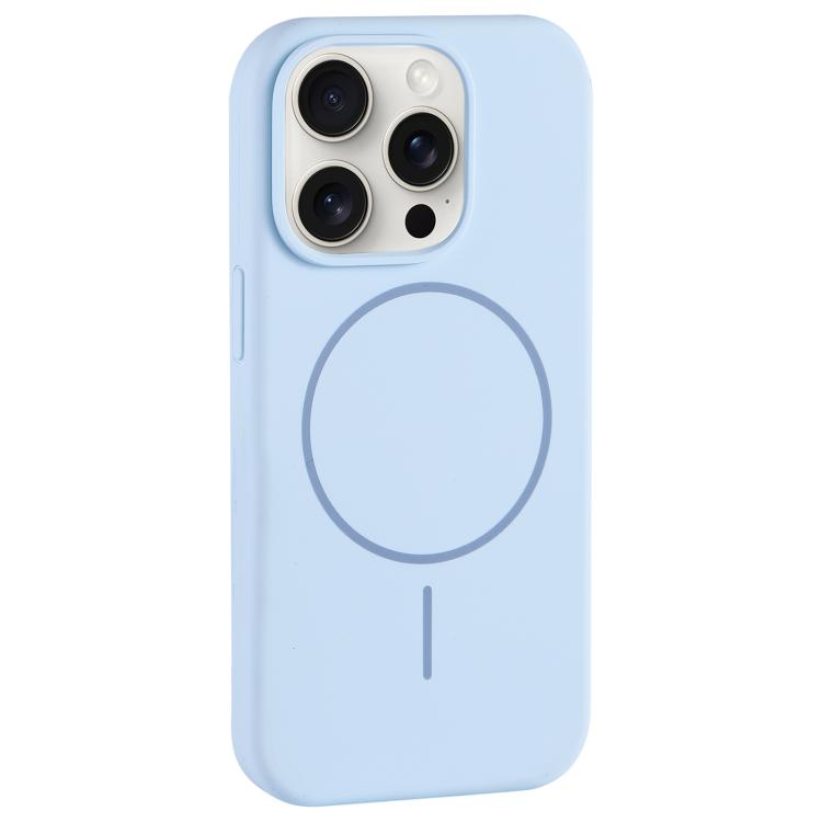 Large Hole Camera MagSafe Liquid Silicone Full Coverage Phone Case, For iPhone 15 Pro Max, For iPhone 15 Pro, For iPhone 15 Plus, For iPhone 15