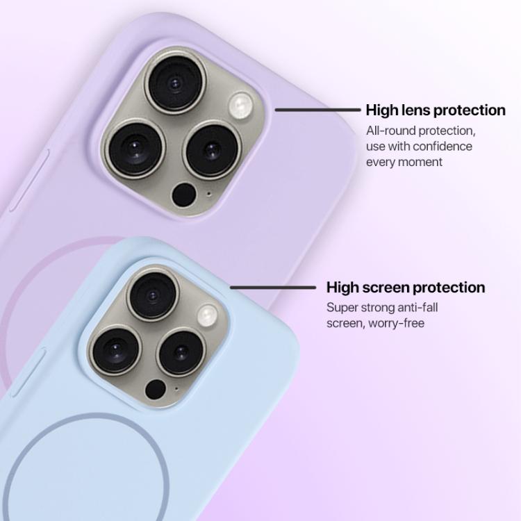 Large Hole Camera MagSafe Liquid Silicone Full Coverage Phone Case, For iPhone 16 Pro Max, For iPhone 16 Pro, For iPhone 16 Plus, For iPhone 16