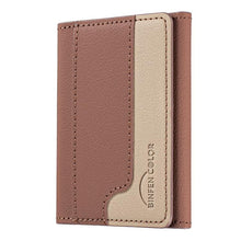 Load image into Gallery viewer, Color Matching Leather Horizontal Magnetic Wallet Card Bag Case