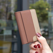 Load image into Gallery viewer, Color Matching Leather Horizontal Magnetic Wallet Card Bag Case