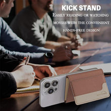 Load image into Gallery viewer, Color Matching Leather Horizontal Magnetic Wallet Card Bag Case