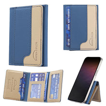 Load image into Gallery viewer, Color Matching Leather Horizontal Magnetic Wallet Card Bag Case
