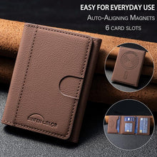 Load image into Gallery viewer, Solid Color Leather Horizontal Magnetic Wallet Card Bag Case
